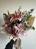 Oriental Lillies & Eucalyptus