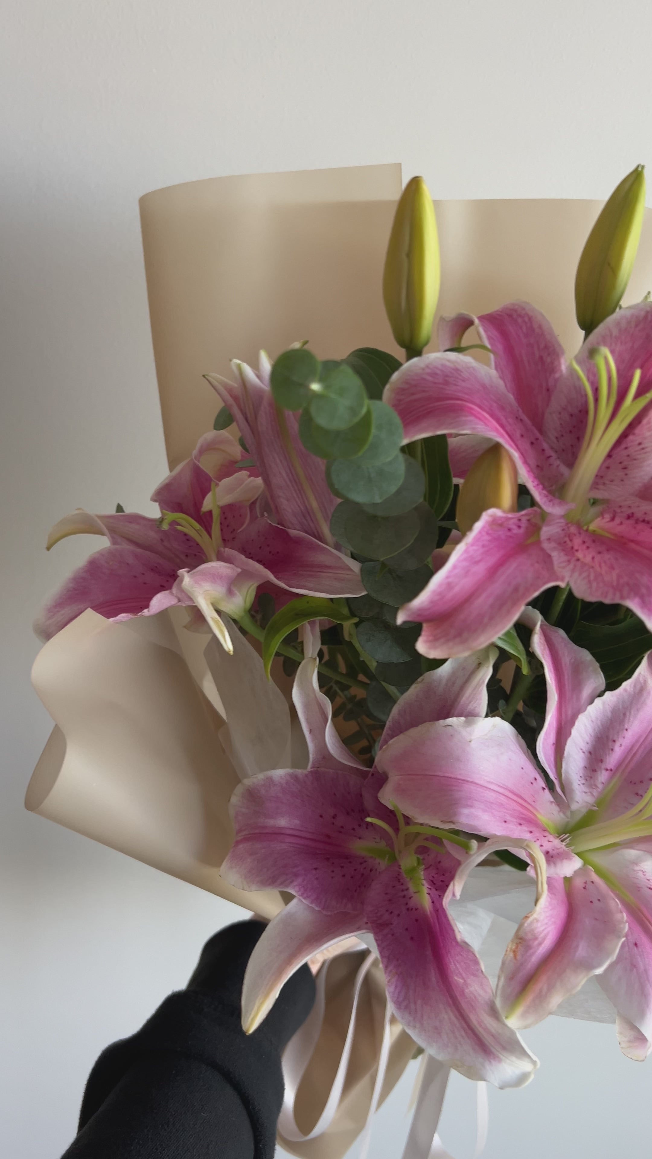 Oriental Lillies & Eucalyptus